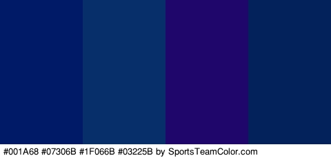 #001A68 #07306B #1F066B #03225B Colors