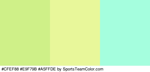 #CFEF88 #E9F79B #A5FFDE Colors