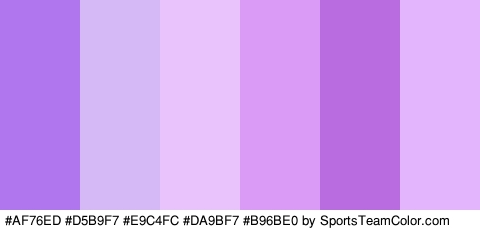 #AF76ED #D5B9F7 #E9C4FC #DA9BF7 #B96BE0 #E3B5FC Colors