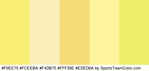 #F9EE75 #FCEEBA #F4DB75 #FFF39E #EDED6A Colors