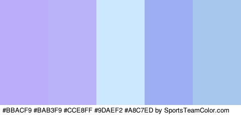 #BBACF9 #BAB3F9 #CCE8FF #9DAEF2 #A8C7ED Colors