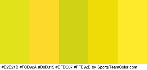 #E2E21B #FCD92A #D0D315 #EFDC07 #FFE92B Colors