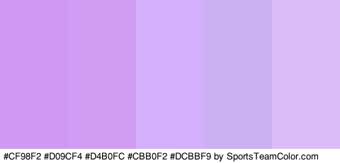 #CF98F2 #D09CF4 #D4B0FC #CBB0F2 #DCBBF9 Colors