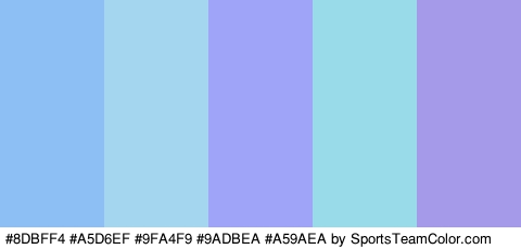 #8DBFF4 #A5D6EF #9FA4F9 #9ADBEA #A59AEA Colors