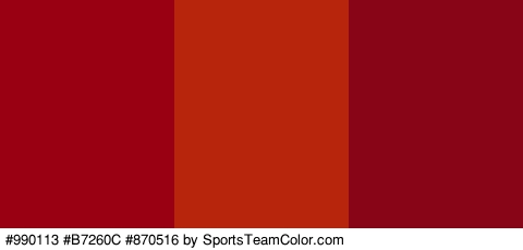 #990113 #B7260C #870516 Colors