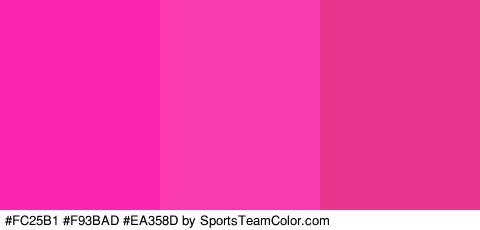 #FC25B1 #F93BAD #EA358D Colors