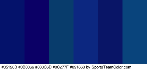 #05126B #0B0066 #083C6D #0C277F #091668 #09457C Colors