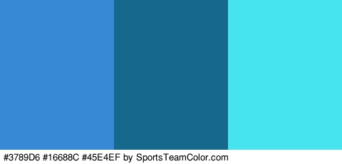 #3789D6 #16688C #45E4EF Colors