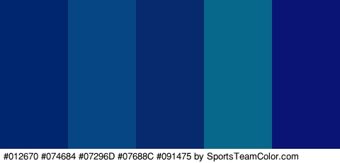 #012670 #074684 #07296D #07688C #091475 Colors