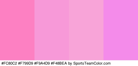 #FC80C2 #F799D9 #F9A4D9 #F48BEA Colors