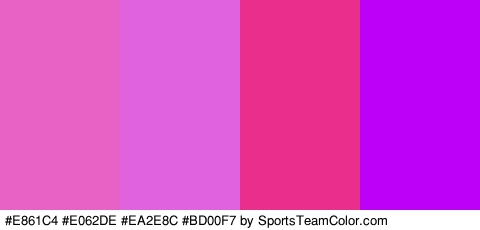 #E861C4 #E062DE #EA2E8C #BD00F7 Colors