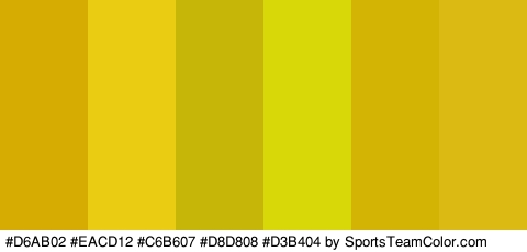 #D6AB02 #EACD12 #C6B607 #D8D808 #D3B404 #DBBA13 Colors