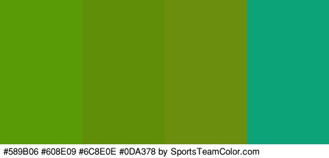 #589B06 #608E09 #6C8E0E #0DA378 Colors