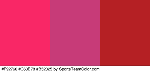 #F92766 #C63B78 #B52025 Colors