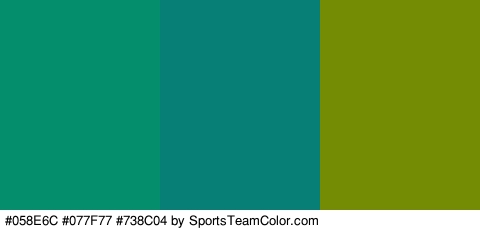 #058E6C #077F77 #738C04 Colors