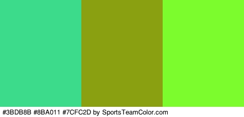 #3BDB8B #8BA011 #7CFC2D Colors