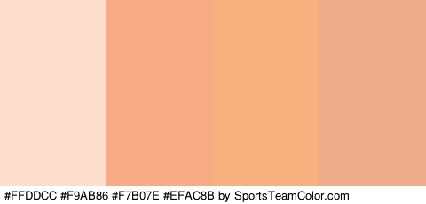 #FFDDCC #F9AB86 #F7B07E #EFAC8B Colors