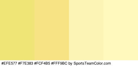 #EFE577 #F7E383 #FCF4B5 #FFF9BC Colors