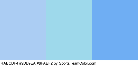 #ABCDF4 #9DD9EA #6FAEF2 Colors