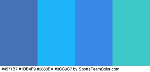 #4571B7 #1DB4F9 #3888EA #3CC9C7 Colors