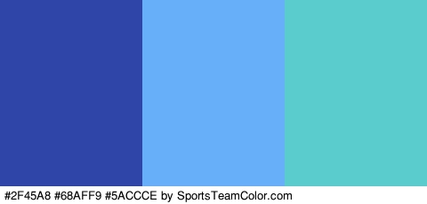 #2F45A8 #68AFF9 #5ACCCE Colors