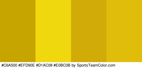 #C6A500 #EFD90E #D1AC08 #E0BC0B Colors