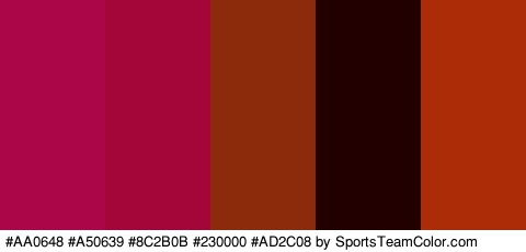 #AA0648 #A50639 #8C2B0B #230000 #AD2C08 Colors