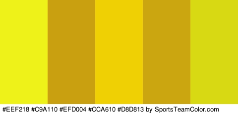 #EEF218 #C9A110 #EFD004 #CCA610 #D8D813 Colors