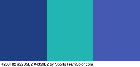 #203F82 #22B5B2 #4359B2 Colors