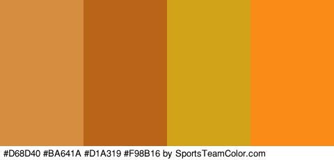 #D68D40 #BA641A #D1A319 #F98B16 Colors