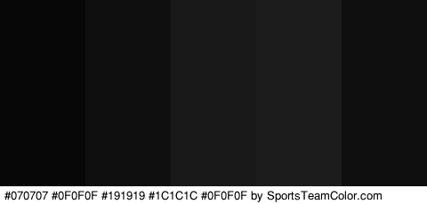 #070707 #0F0F0F #191919 #1C1C1C #0F0F0F Colors