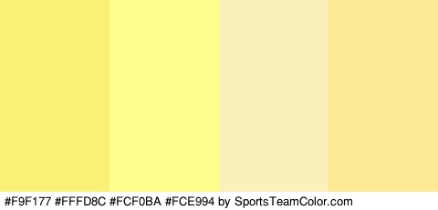 #F9F177 #FFFD8C #FCF0BA #FCE994 Colors