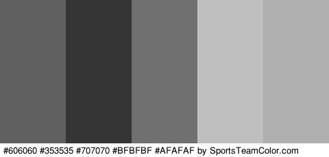 #606060 #353535 #707070 #BFBFBF #AFAFAF Colors