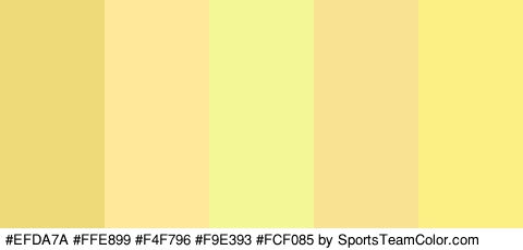 #EFDA7A #FFE899 #F4F796 #F9E393 #FCF085 Colors