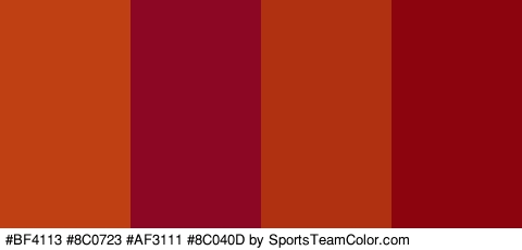 #BF4113 #8C0723 #AF3111 #8C040D Colors