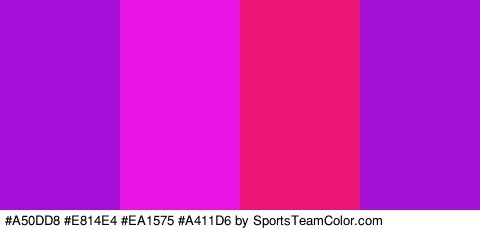 #A50DD8 #E814E4 #EA1575 #A411D6 Colors