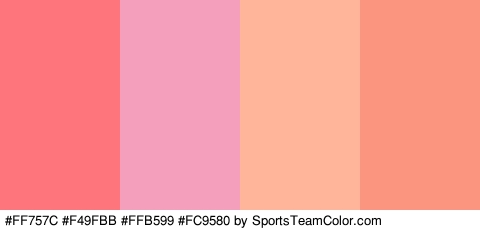 #FF757C #F49FBB #FFB599 #FC9580 Colors