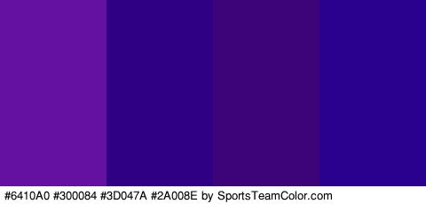 #6410A0 #300084 #3D047A #2A008E Colors