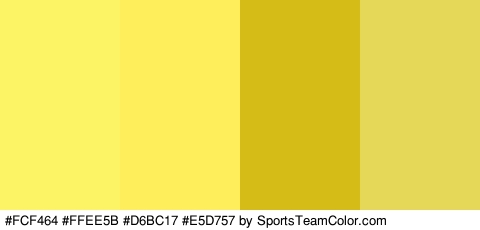 #FCF464 #FFEE5B #D6BC17 #E5D757 Colors