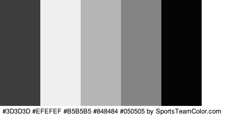 #3D3D3D #EFEFEF #B5B5B5 #848484 #050505 #FFFFFF Colors