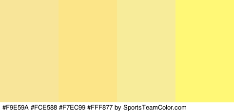 #F9E59A #FCE588 #F7EC99 #FFF877 Colors