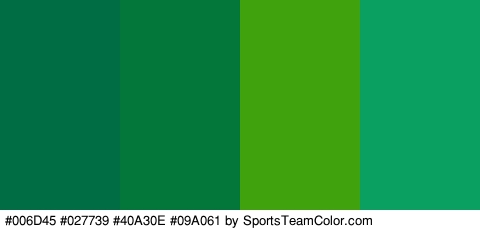 #006D45 #027739 #40A30E #09A061 Colors