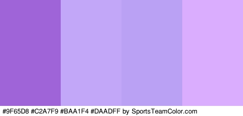 #9F65D8 #C2A7F9 #BAA1F4 #DAADFF Colors