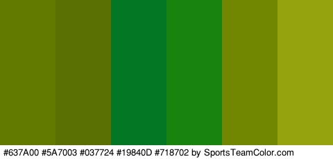 #637A00 #5A7003 #037724 #19840D #718702 #94A30E Colors