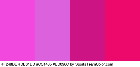 #F248DE #DB61DD #CC1485 #ED096C Colors