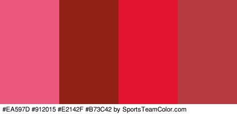 #EA597D #912015 #E2142F #B73C42 Colors