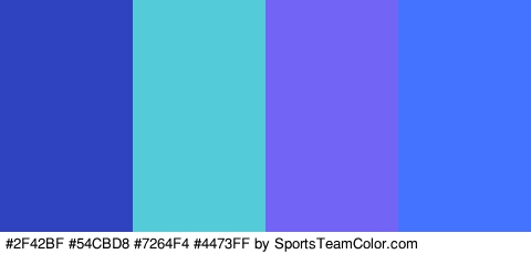 #2F42BF #54CBD8 #7264F4 #4473FF Colors