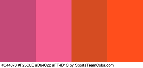 #C44878 #F25C8E #D64C22 #FF4D1C Colors