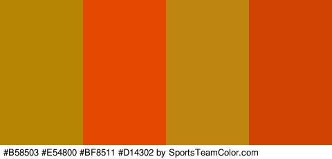 #B58503 #E54800 #BF8511 #D14302 Colors