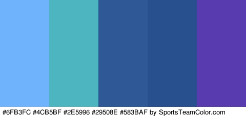 #6FB3FC #4CB5BF #2E5996 #29508E #583BAF Colors